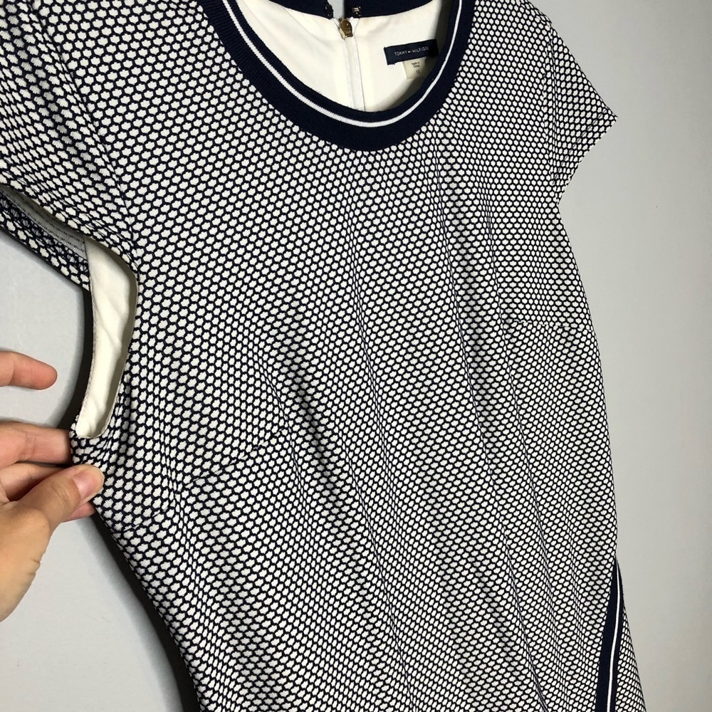Tommy Hilfiger Blue White Crew Neck Dress - Picture 3 of 8